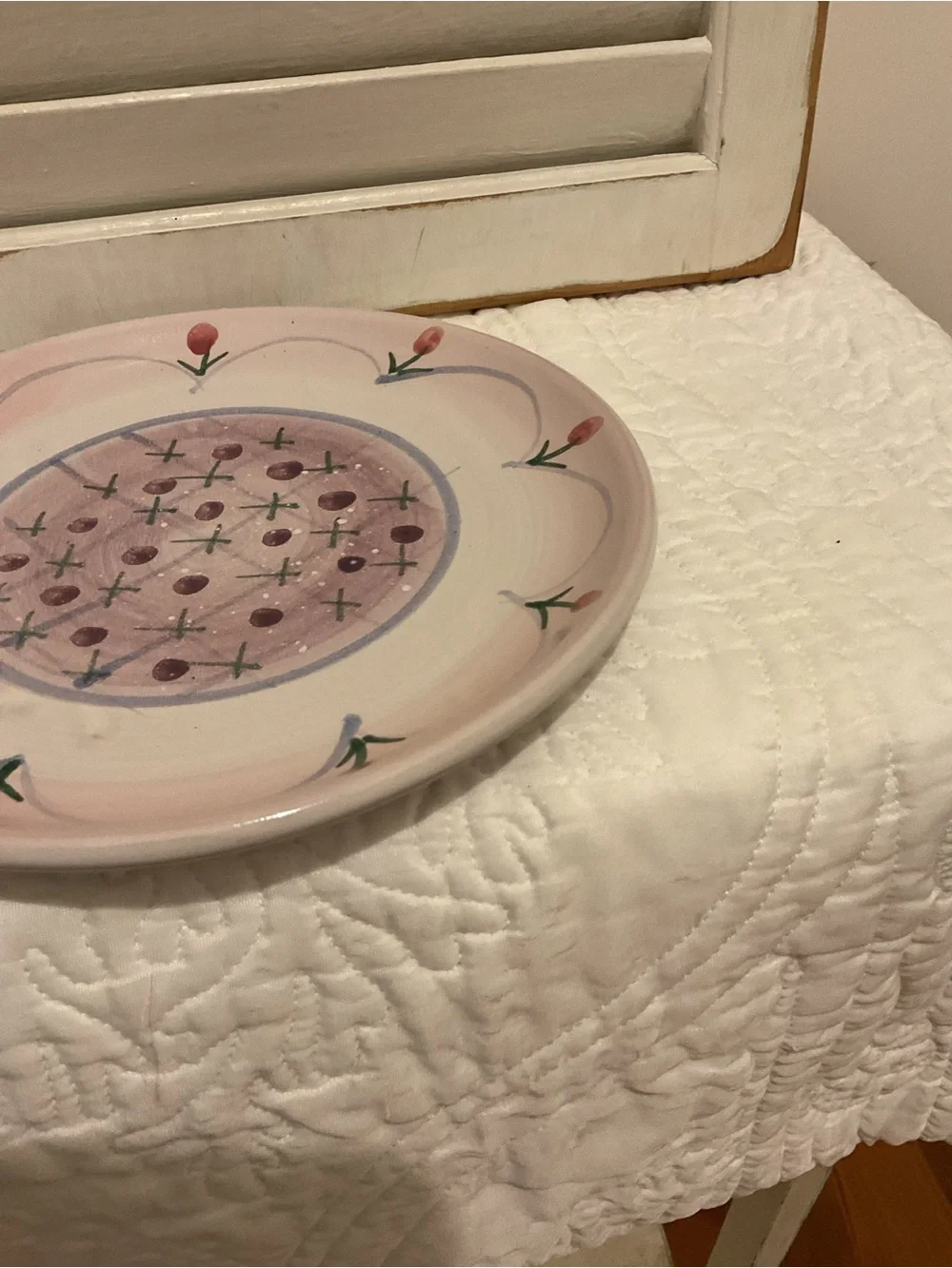 Hand-Painted Pottery Plate 9 inch
